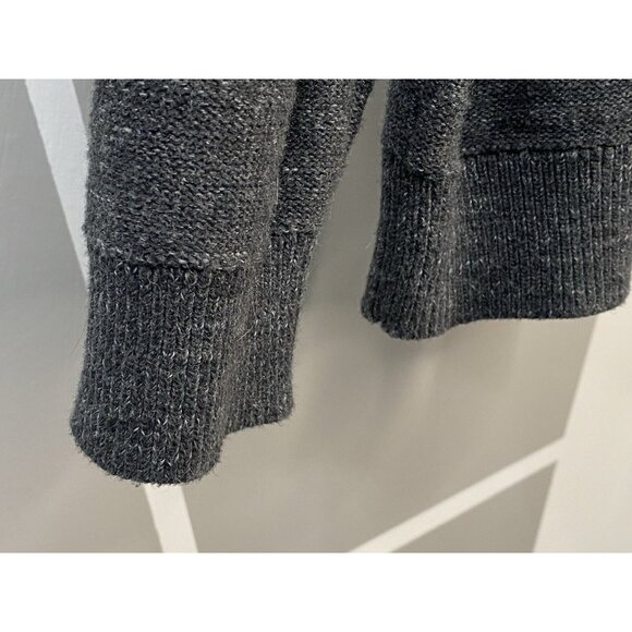 LL Bean Organic Cotton ¼ Zip Sweater Men’s L Reg Pullover Heathered Charcoal - Picture 9 of 16